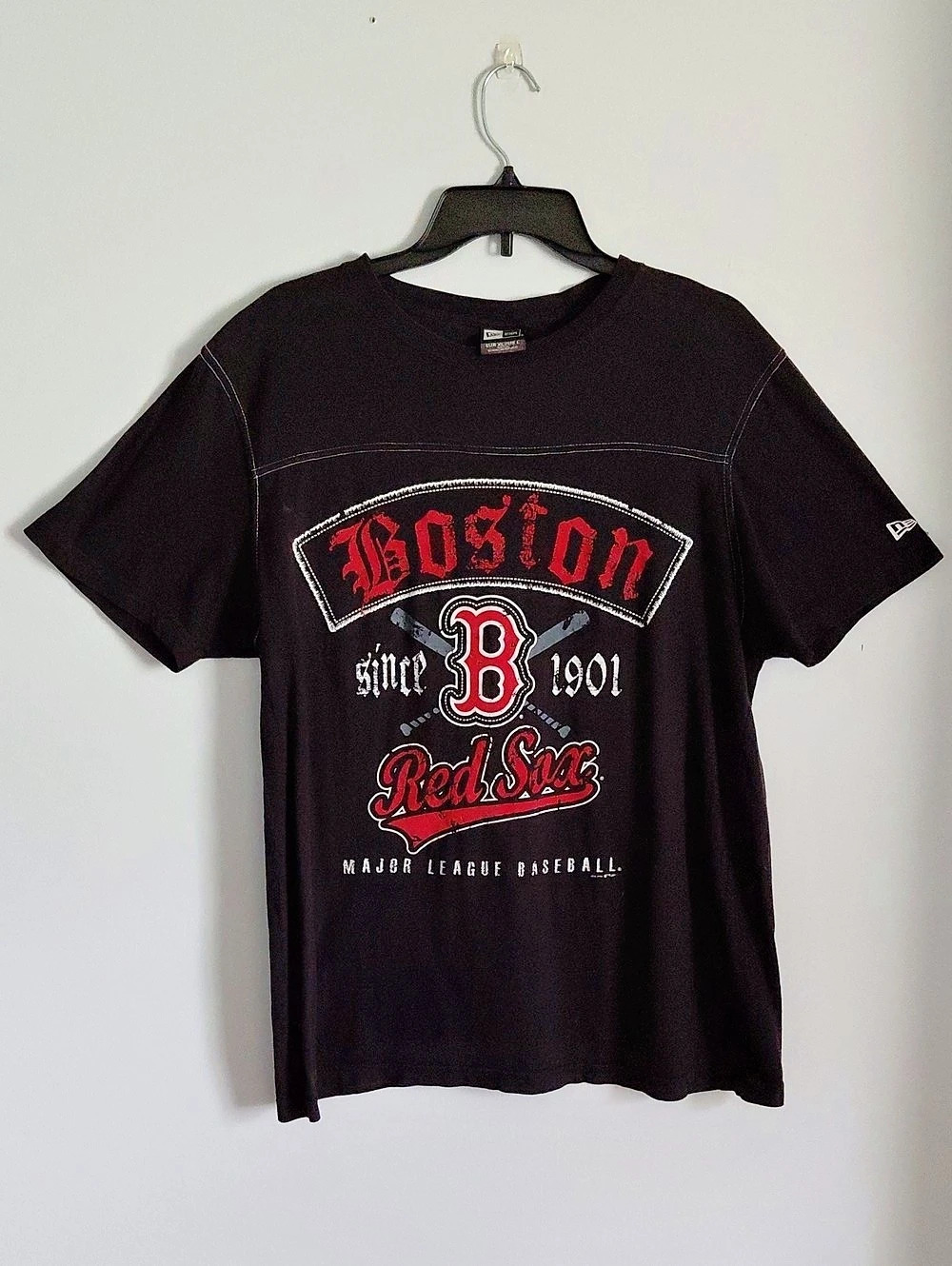 New Era Boston Red Sox 1901 Major League Baseball Graphic Jersey T Shirt Large